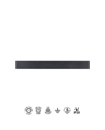 EGEO * APLIQUE LED 20W 3000K NEGRO